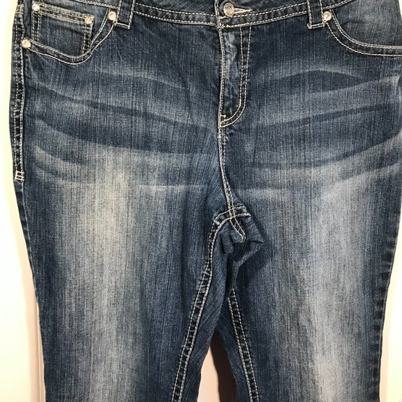 A.n.a Jeans  Size 20W  40x33 Blue Denim  Bootcut Dark 11'' RISE HIPS 46'' - Picture 3 of 10